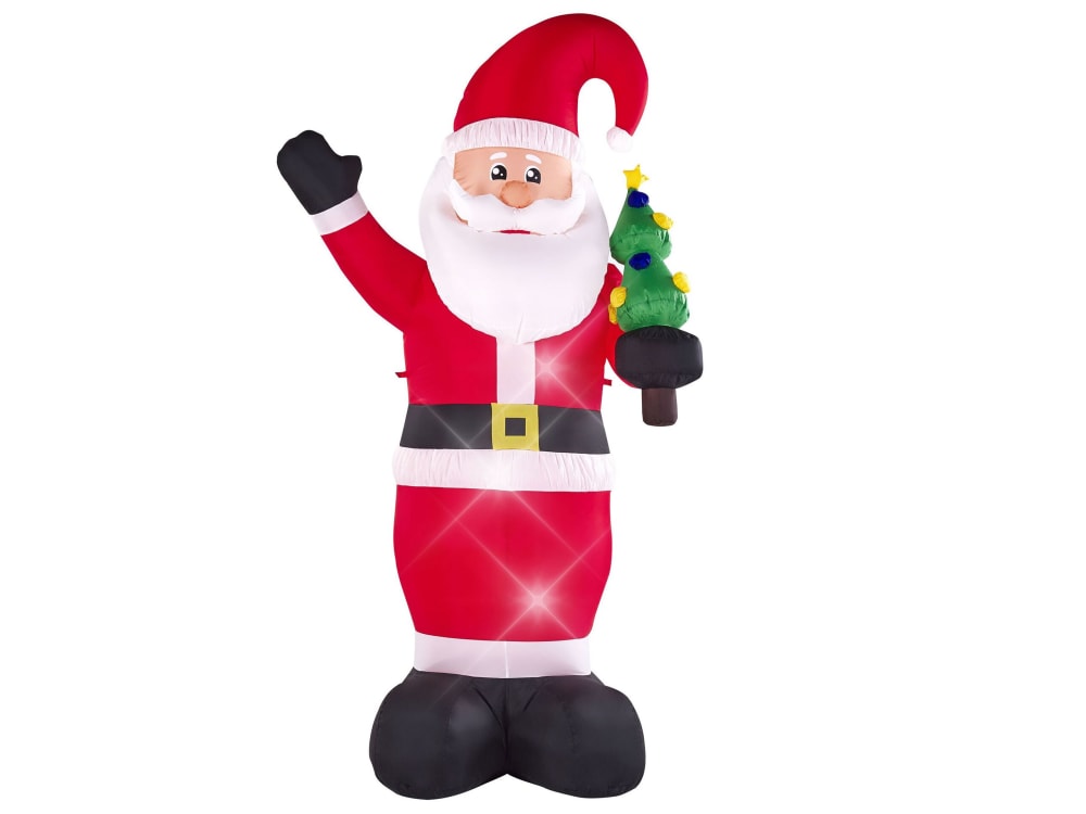 Aufblasbarer Weihnachtsmann Mit Led-Beleuchtung Rot 225 Cm