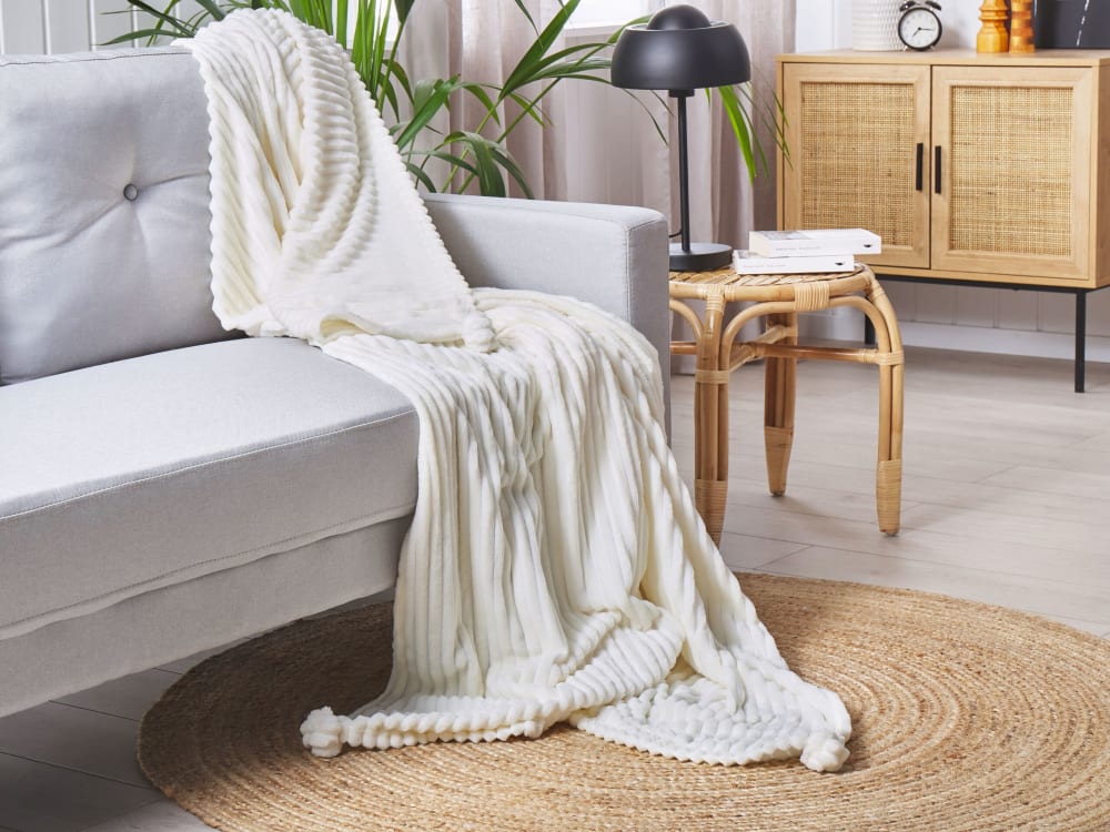 Kuscheldecke Aus Polyester 200 X 150Cm, Weiß