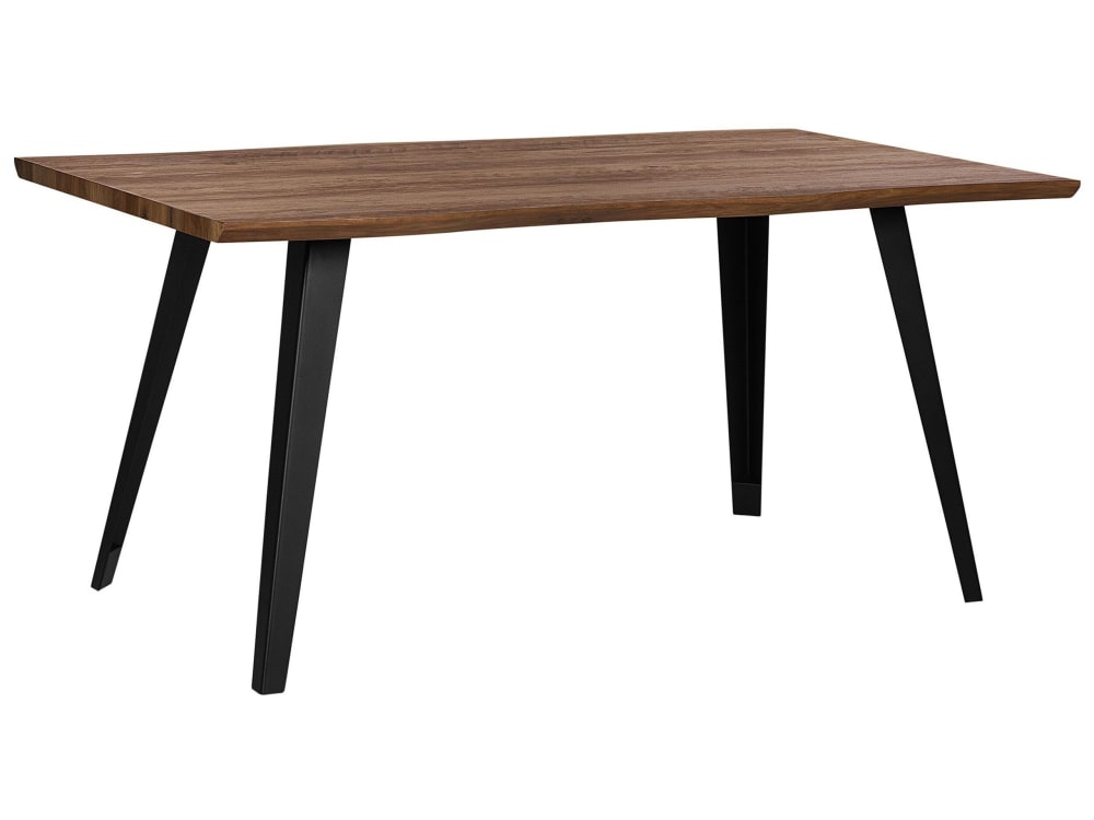 Beliani Esszimmertisch 6 Personen aus Mdf-platte, braun style industrial - Spanplatte