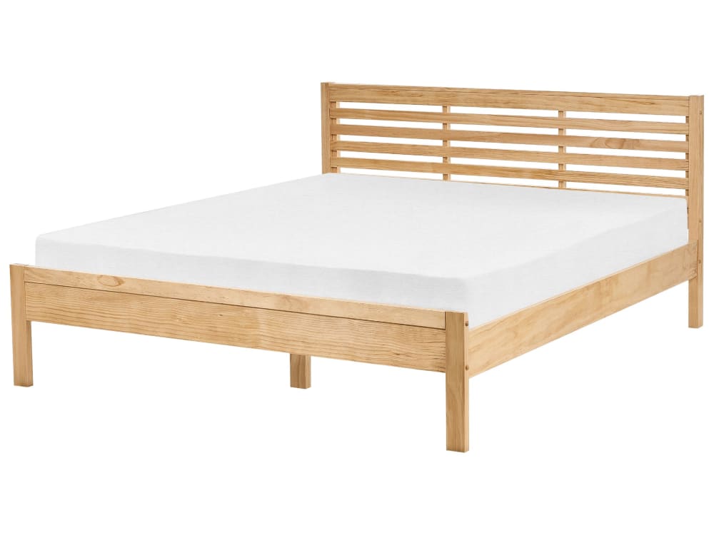 Doppelbett Aus Holz 160X200, Braun