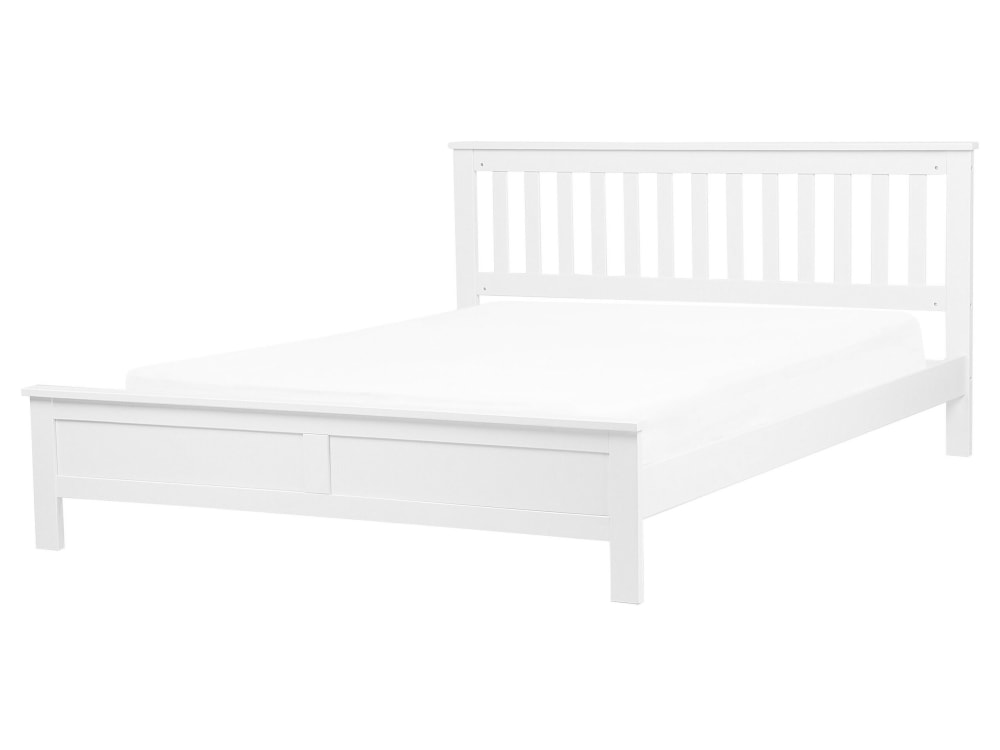 Doppelbett Aus Holz 160X200, Weiß