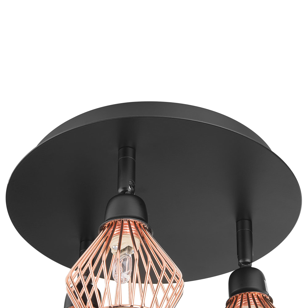 Spot à 3 lumières réglable métal noir — vue 4