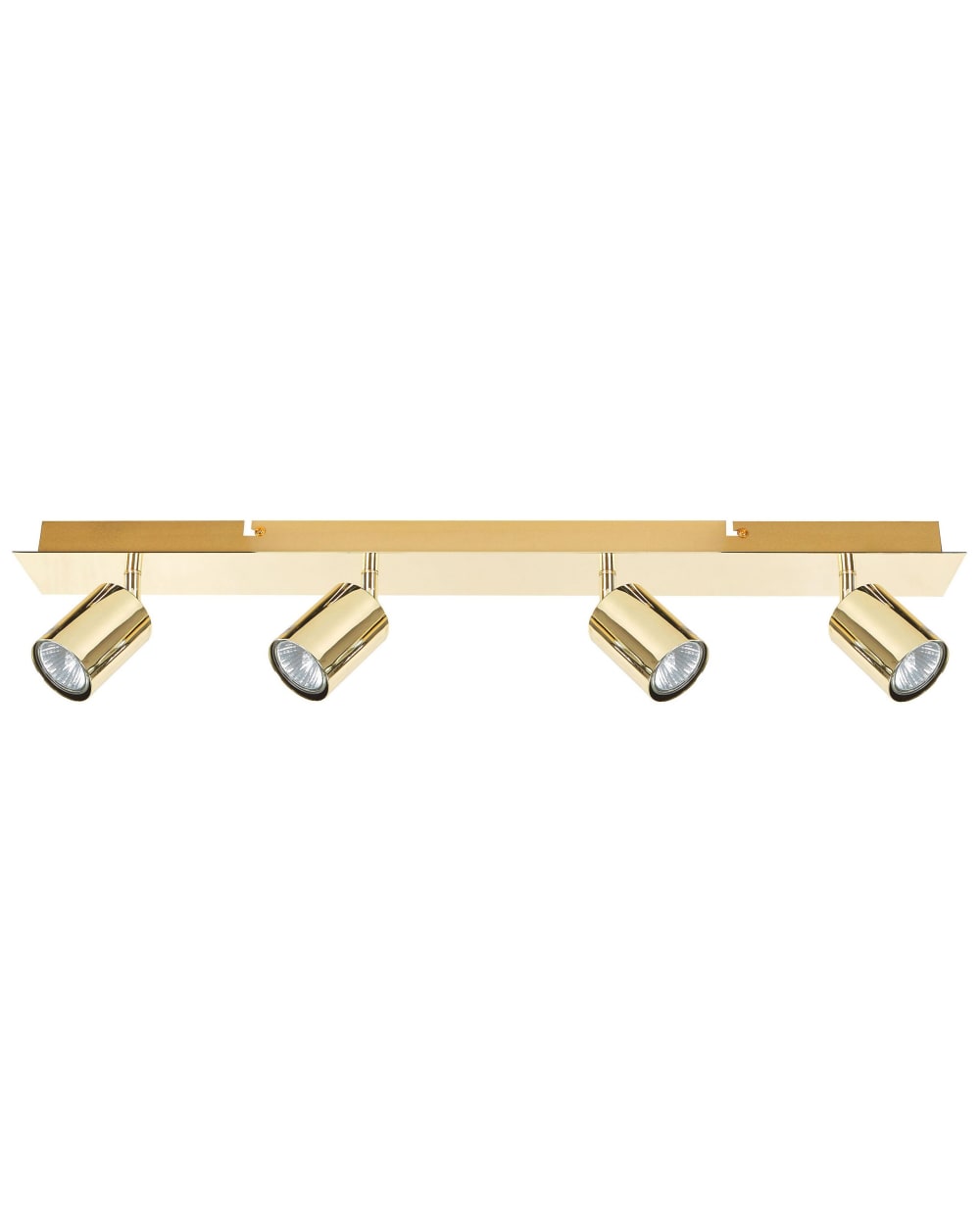 Spot à 4 lumières réglable métal doré