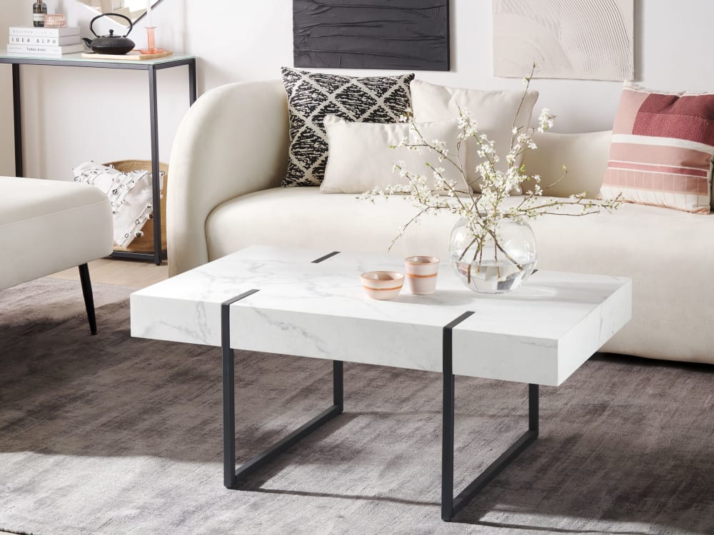 Table basse marbre blanc