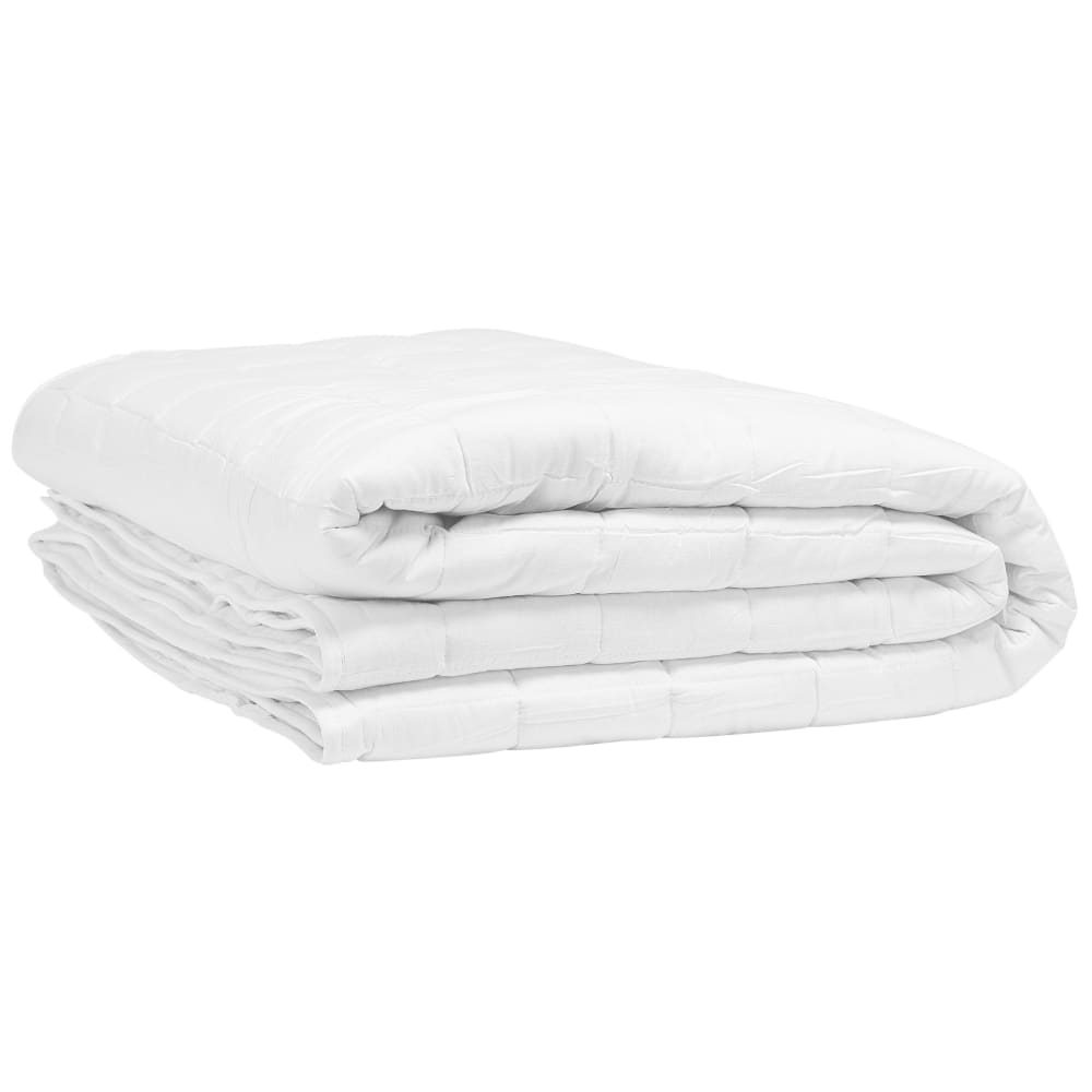 Zweilagige Bettdecke Aus Polyester 220 X 155Cm, Weiß