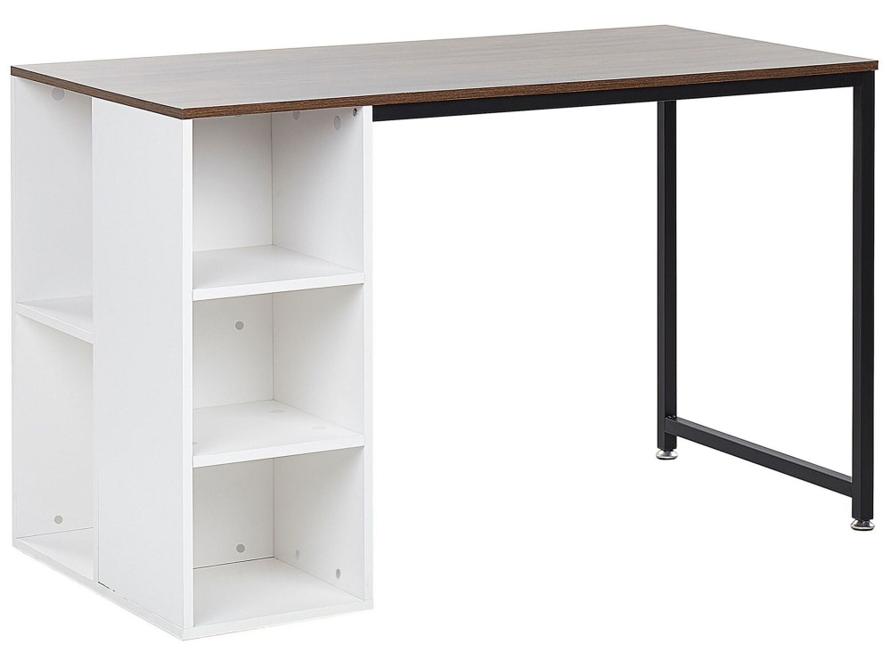 Table de bureau 120 cm 60 cm marronblanc Table de bureau 120 cm 60 cm marronblanc
