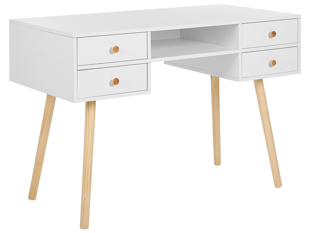 Table de bureau 110 cm 55 cm avec tiroirs blanc Table de bureau 110 cm 55 cm avec tiroirs blanc