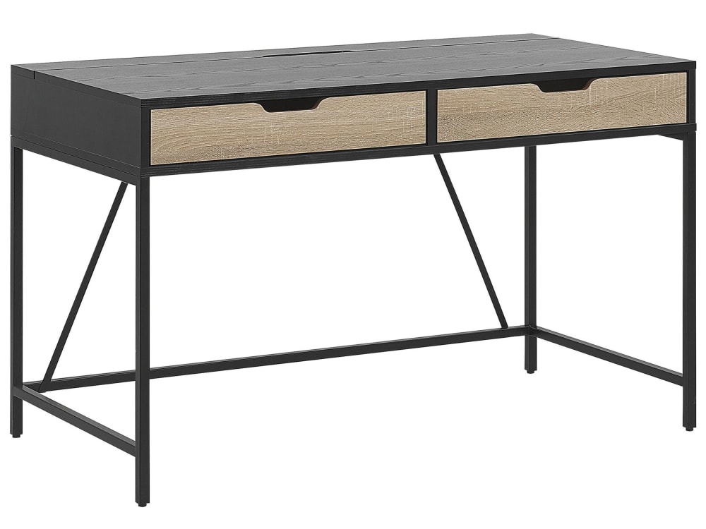 Table de bureau 120 cm 60 cm avec tiroirs noir Table de bureau 120 cm 60 cm avec tiroirs noir