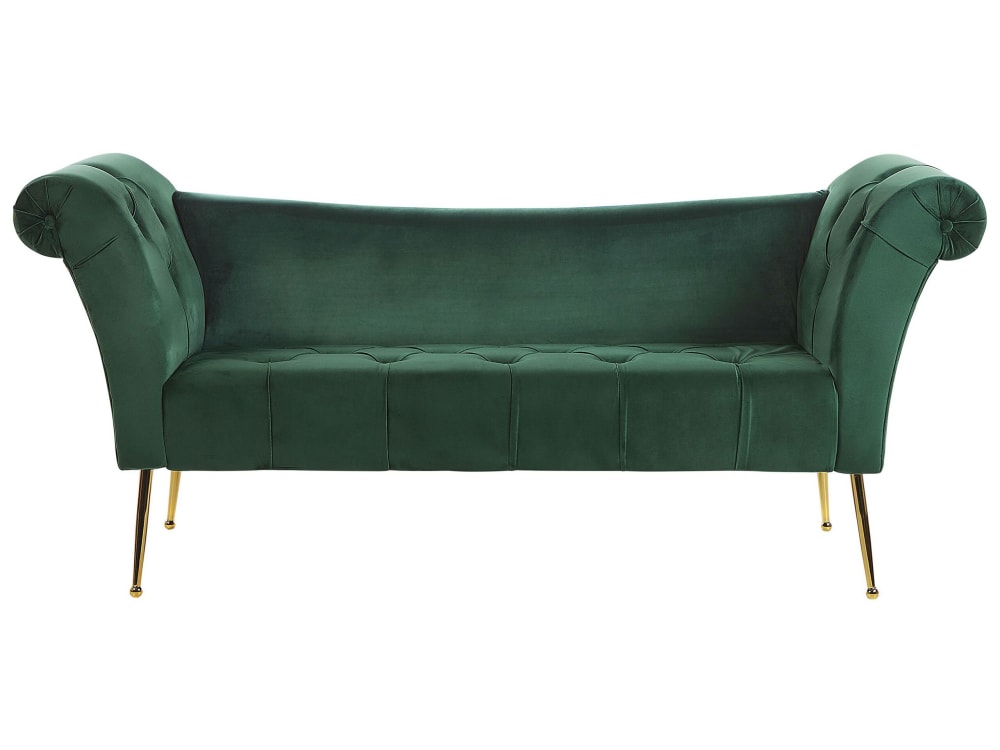 chaise longue velours