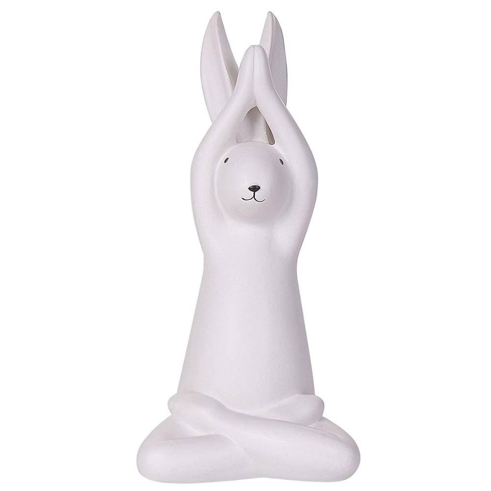 Lot de 3 figurines lièvre céramique blanc — vue 4