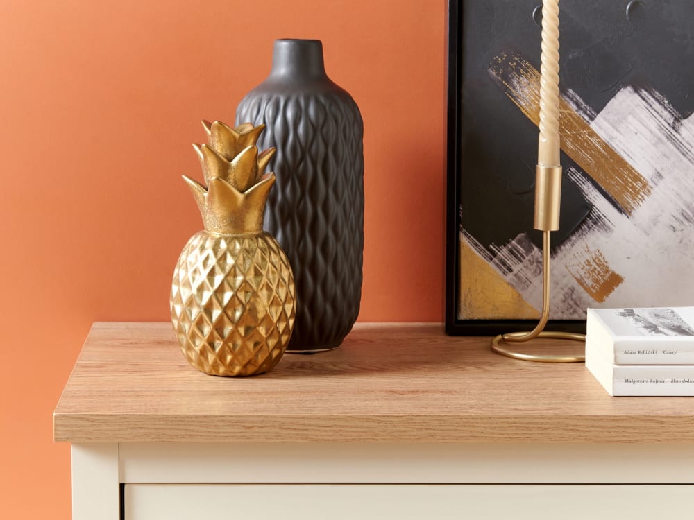 Dekofigur aus Keramik 23cm, gold - Maisons Du Monde