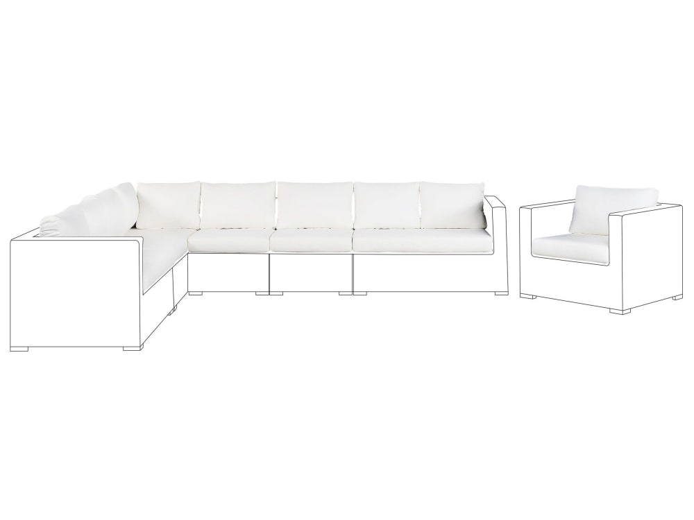 Outdoor Kissenbezug Set Cremeweiß