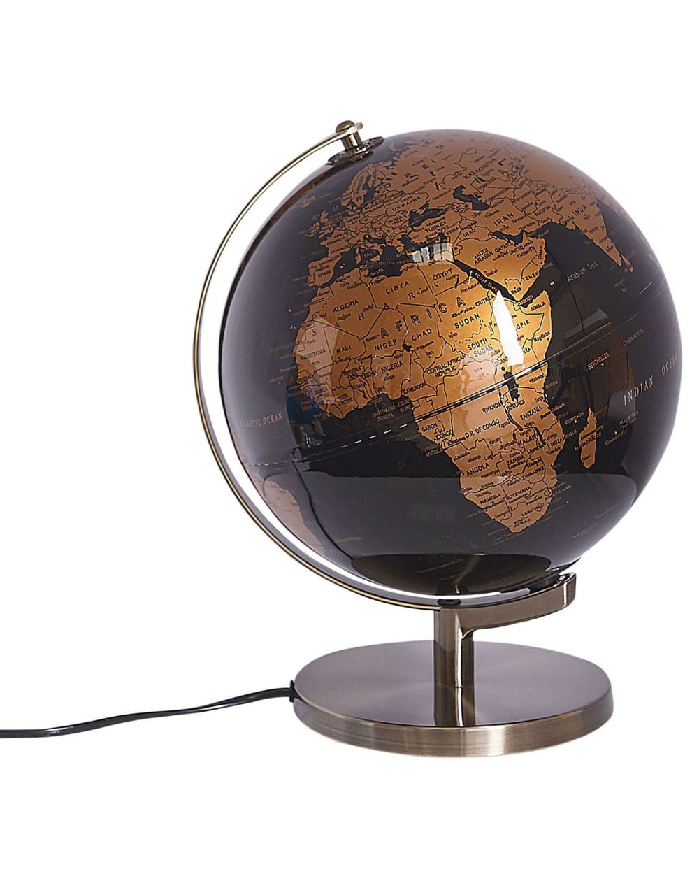 Beliani Globus aus Kunststoff 32cm, schwarz style modern - Pvc - Polyvinlychlorid