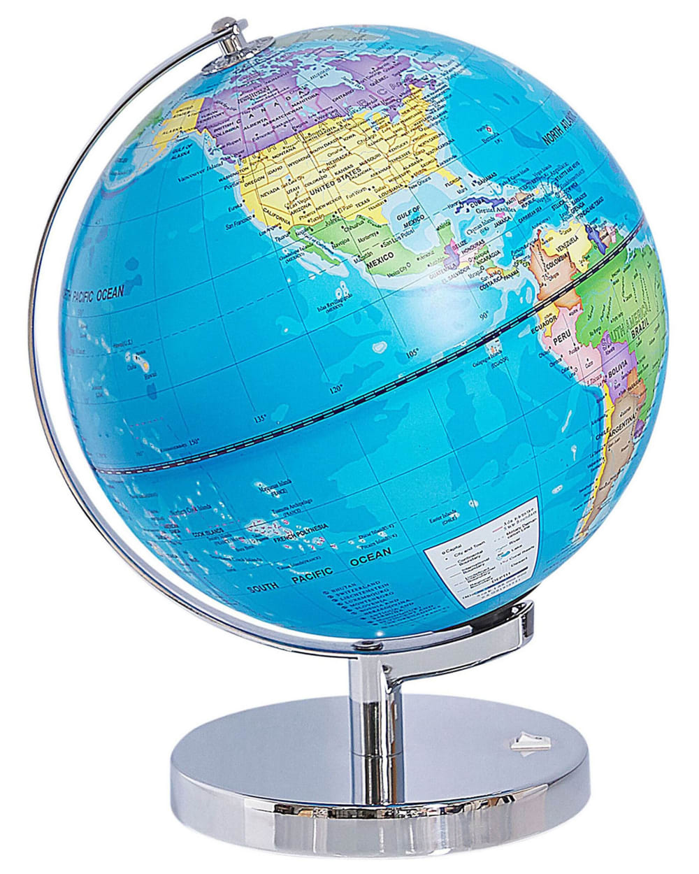 Beliani Globus aus Kunststoff 30cm, blau style classic chic - Pvc - Polyvinlychlorid