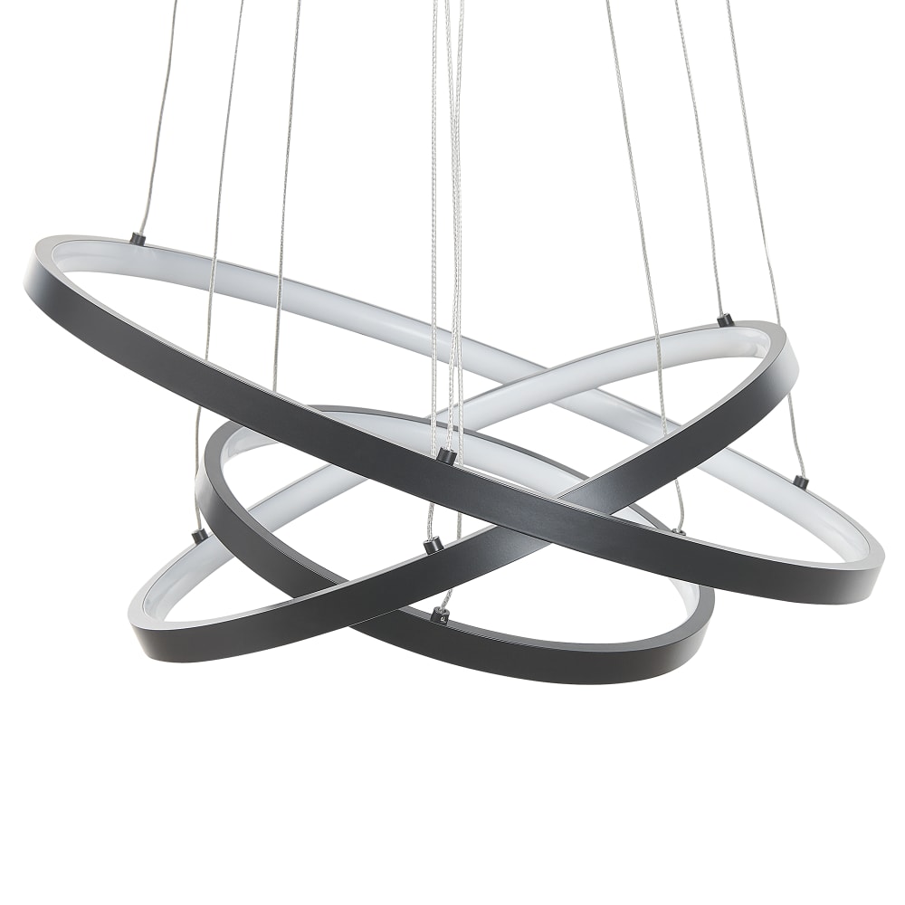 Lampe led suspendue métal noir — vue 4