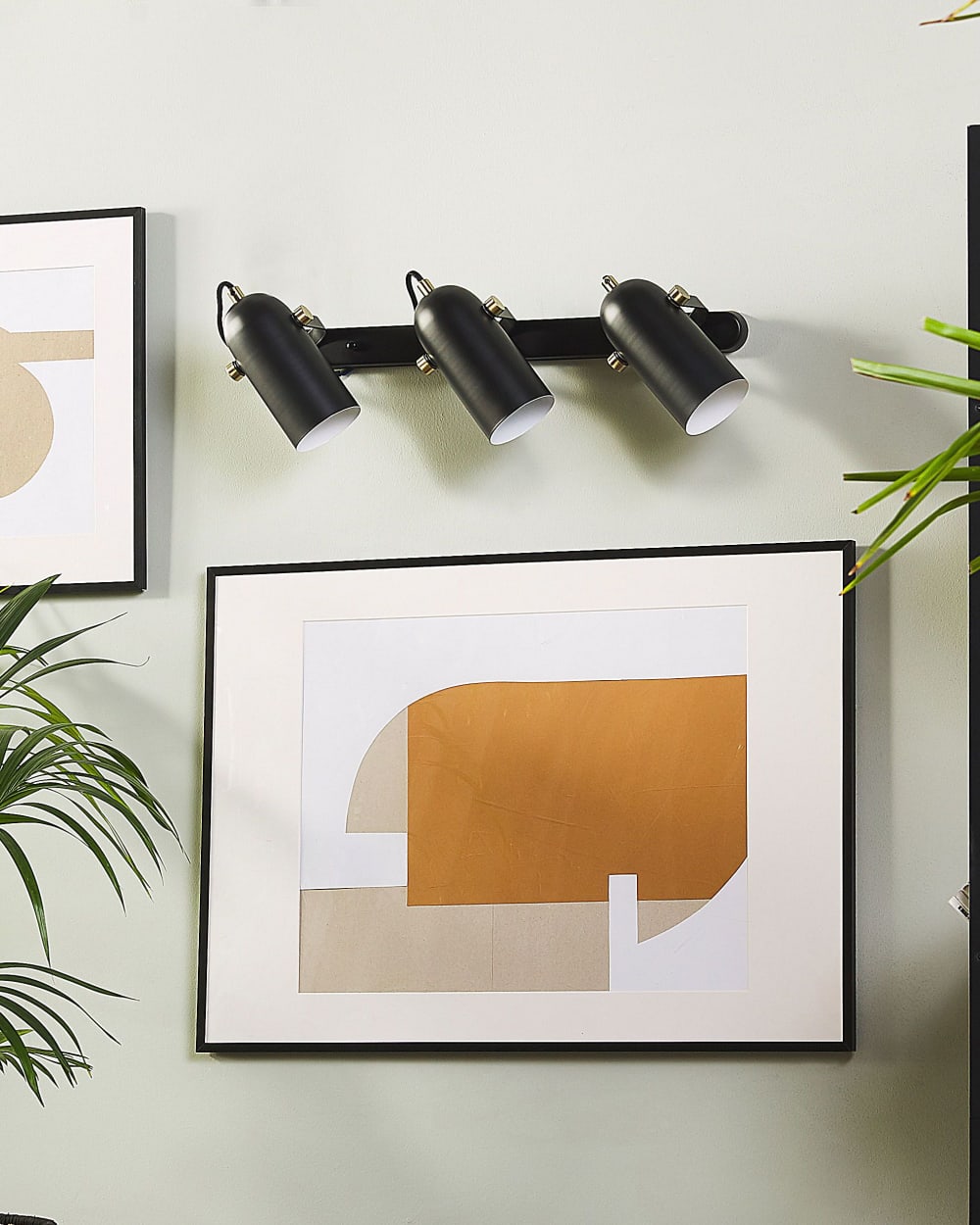 Spot à 3 lumières réglable métal noir