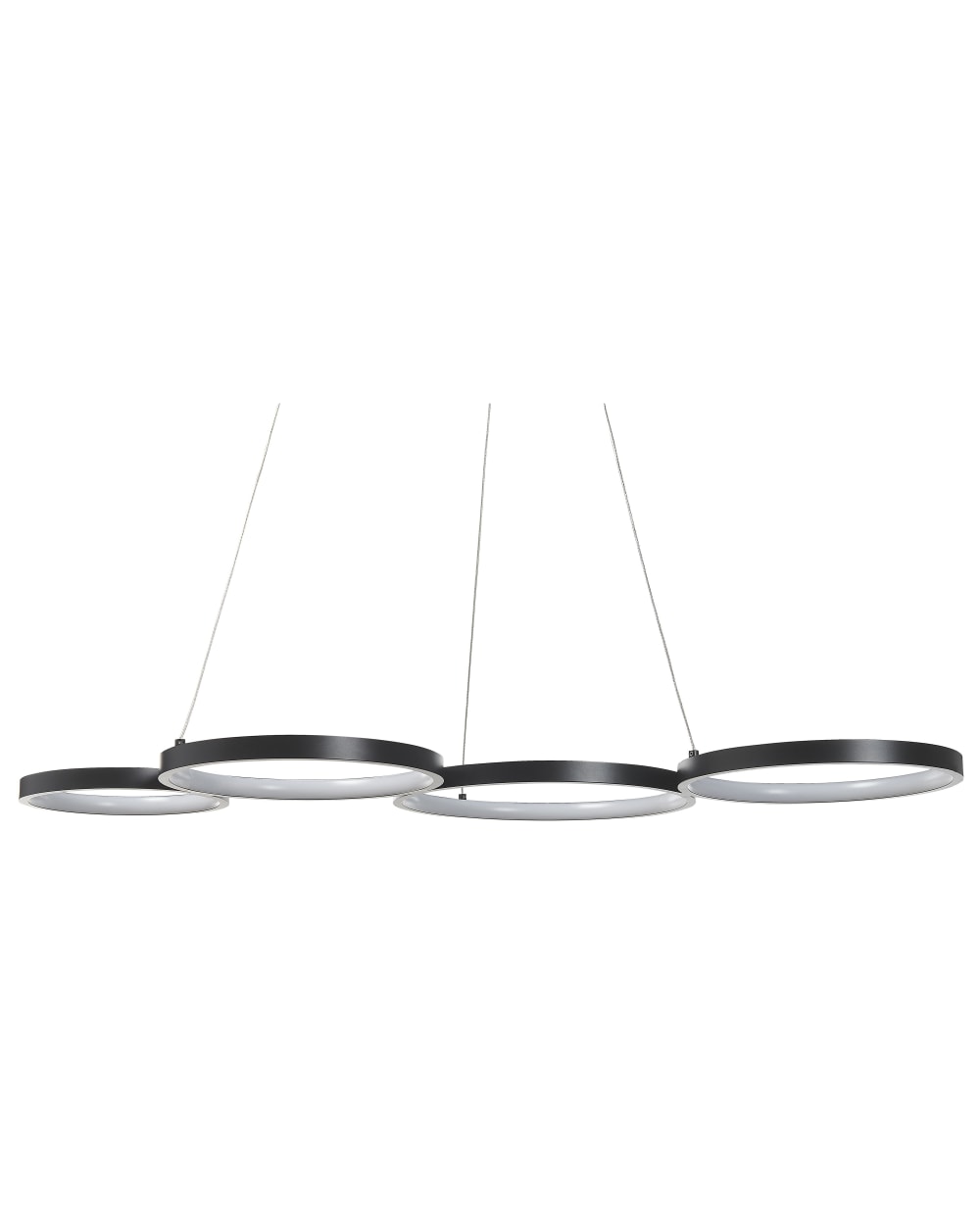 lampara led colgante  metal negro