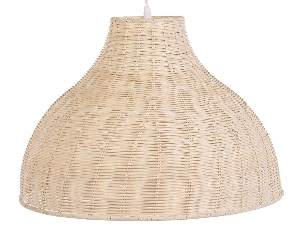 Beliani Pendelleuchten aus Rattan 117cm, naturfarben style landhaus Braun Rattan