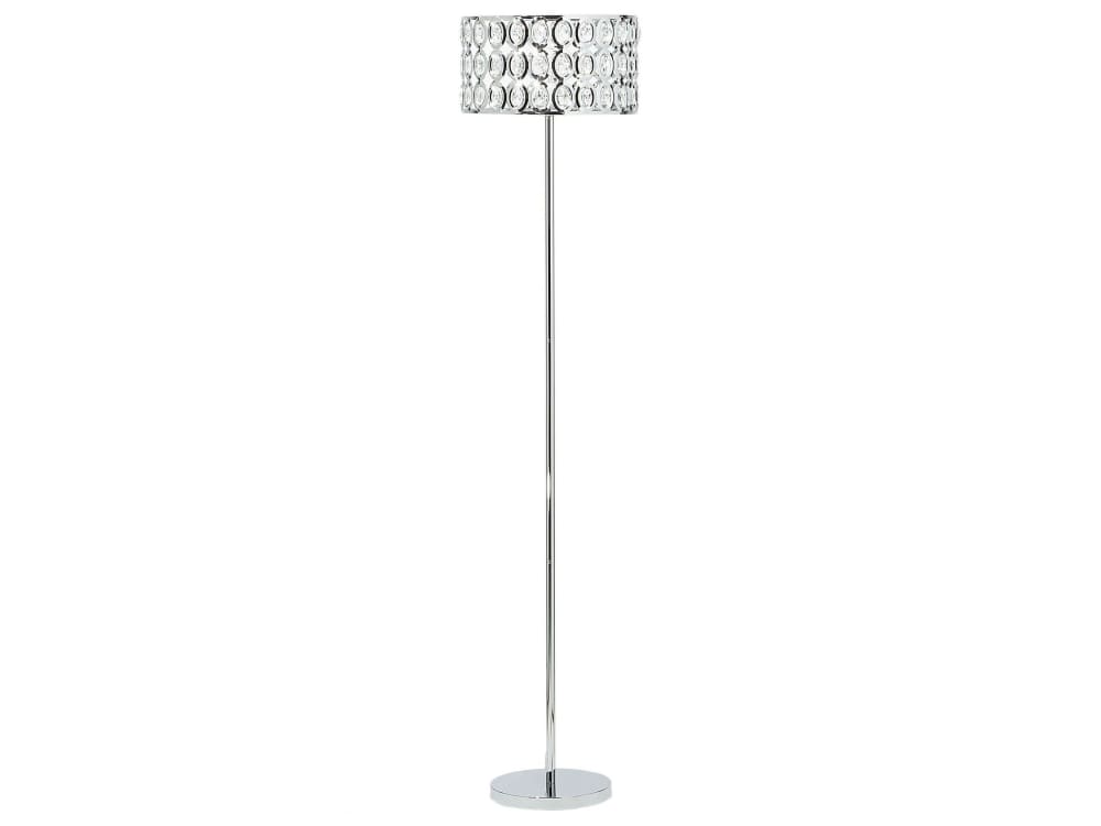 Lampadaire cristal argenté