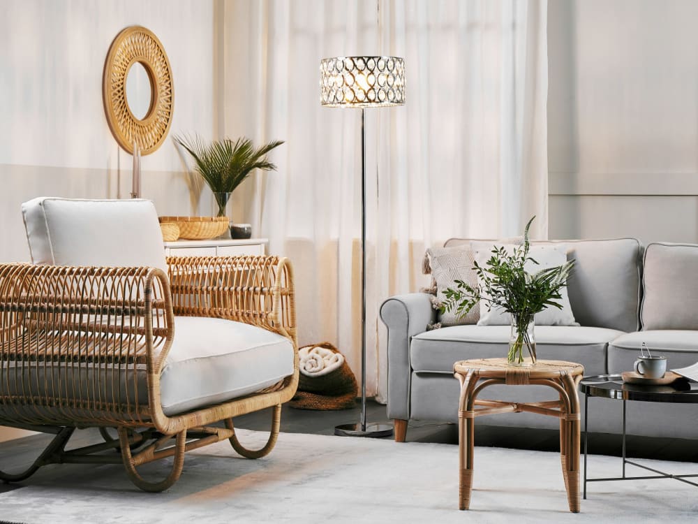Lampadaire cristal argenté — vue 3