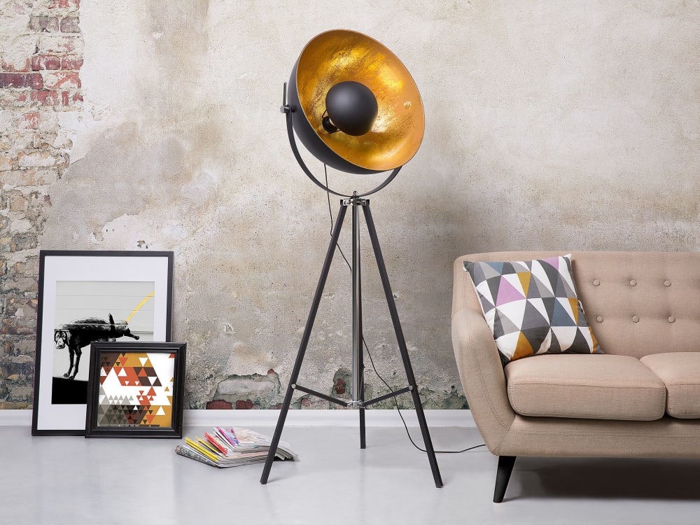 Lampadaire métal doré — vue 3