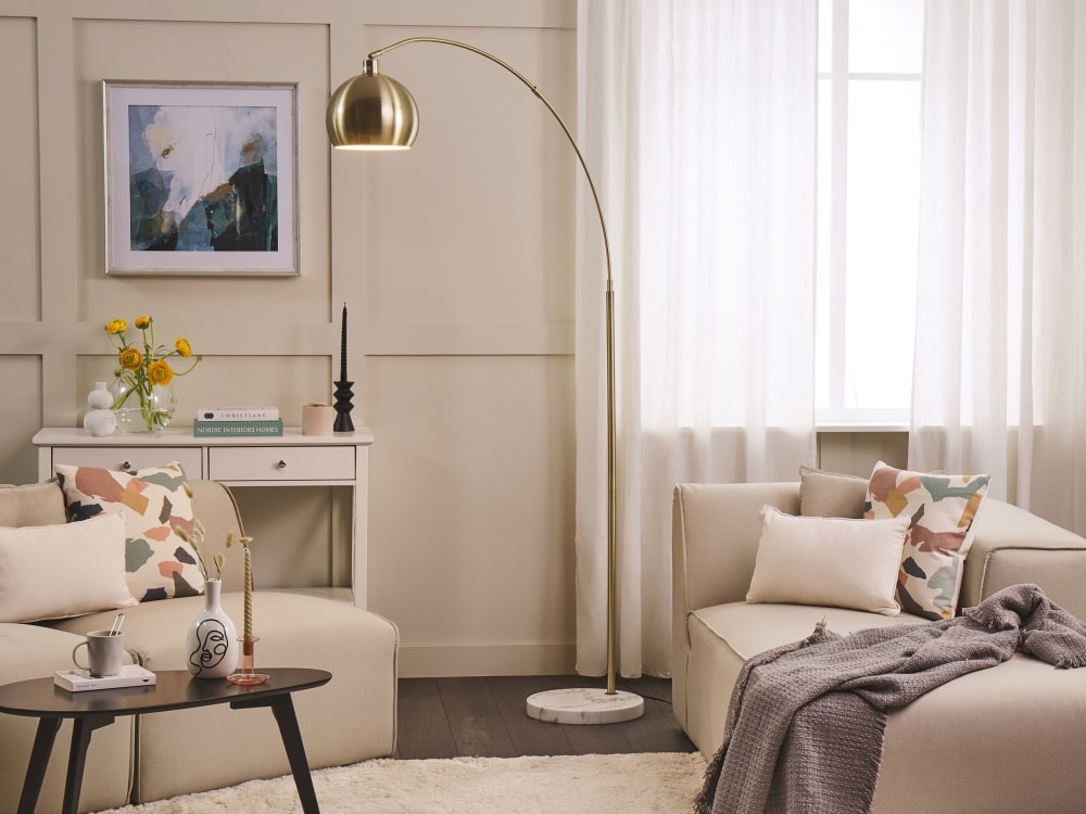 Lampadaire métal laiton — vue 3