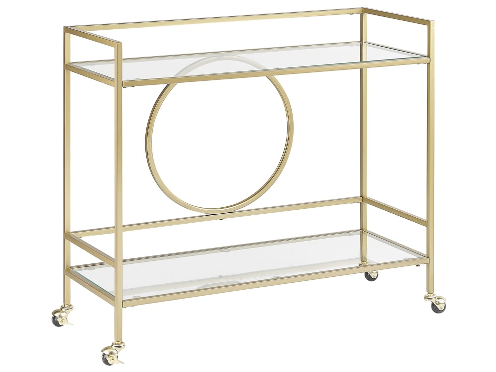 Beliani Servierwagen aus Eisen 81cm, gold style classic chic - Metall