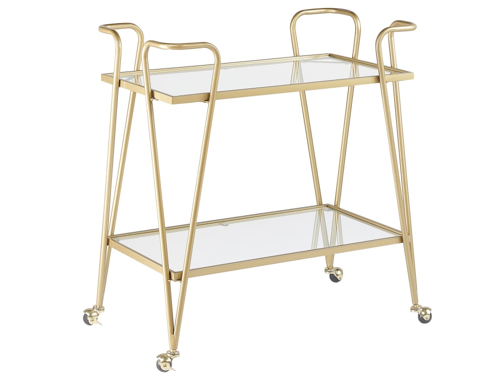 Beliani Servierwagen aus Eisen 83cm, gold style classic chic - Metall