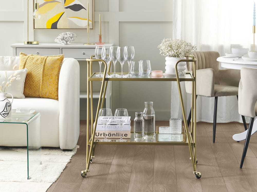 Servierwagen aus Eisen 83cm, gold - Maisons Du Monde