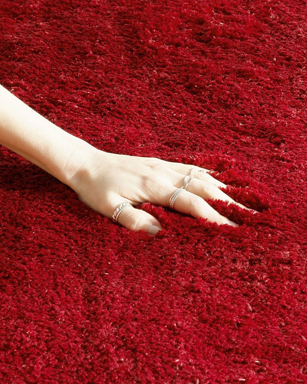 Tapis en tissu rouge 300x200cm — vue 4