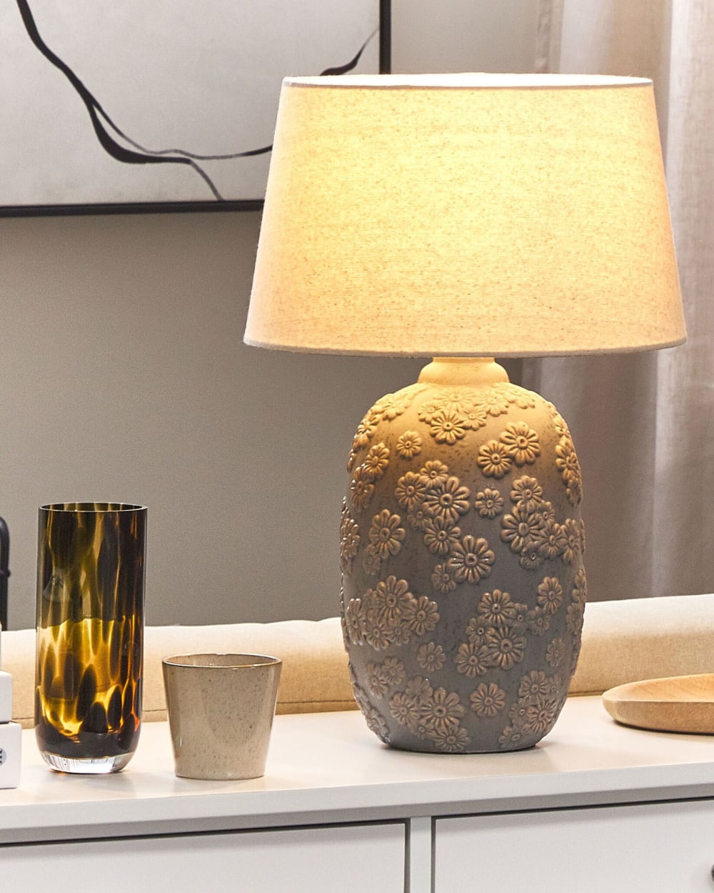 Lampe à poser céramique gris — vue 3