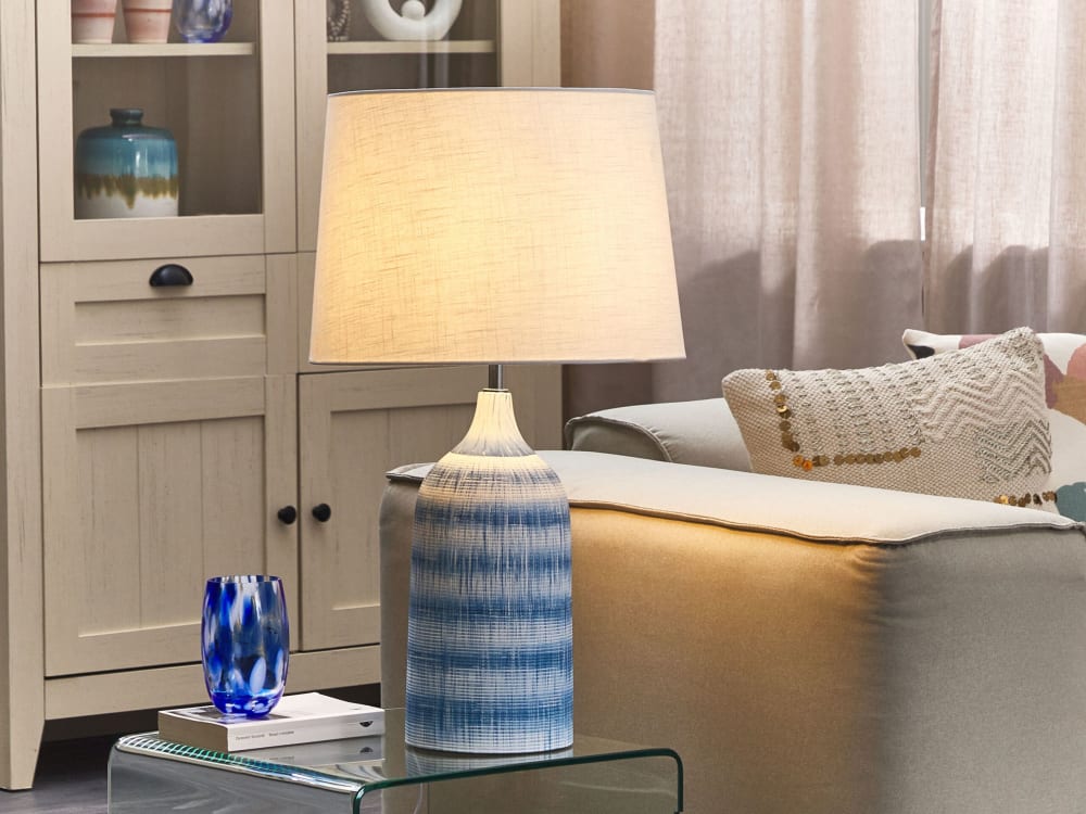 Lampe à poser céramique bleu — vue 3