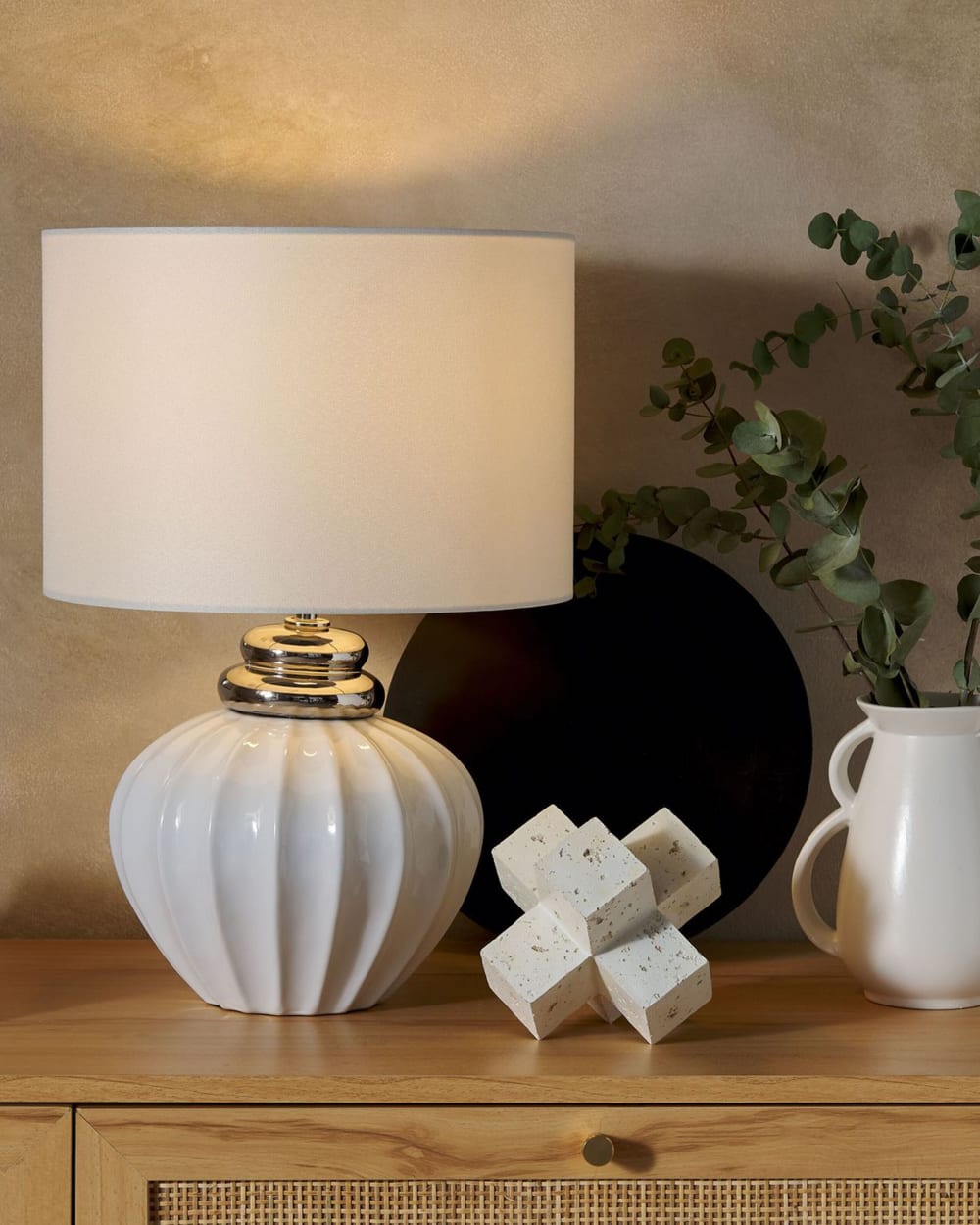 Lampe à poser céramique blanc cassé — vue 3