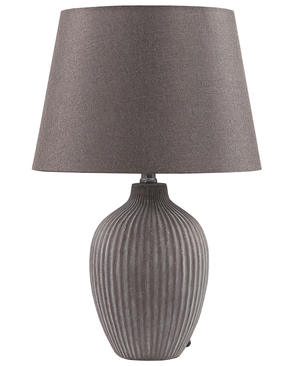 Beliani Tischleuchte aus Stoff 52cm, braun style vintage - Keramik