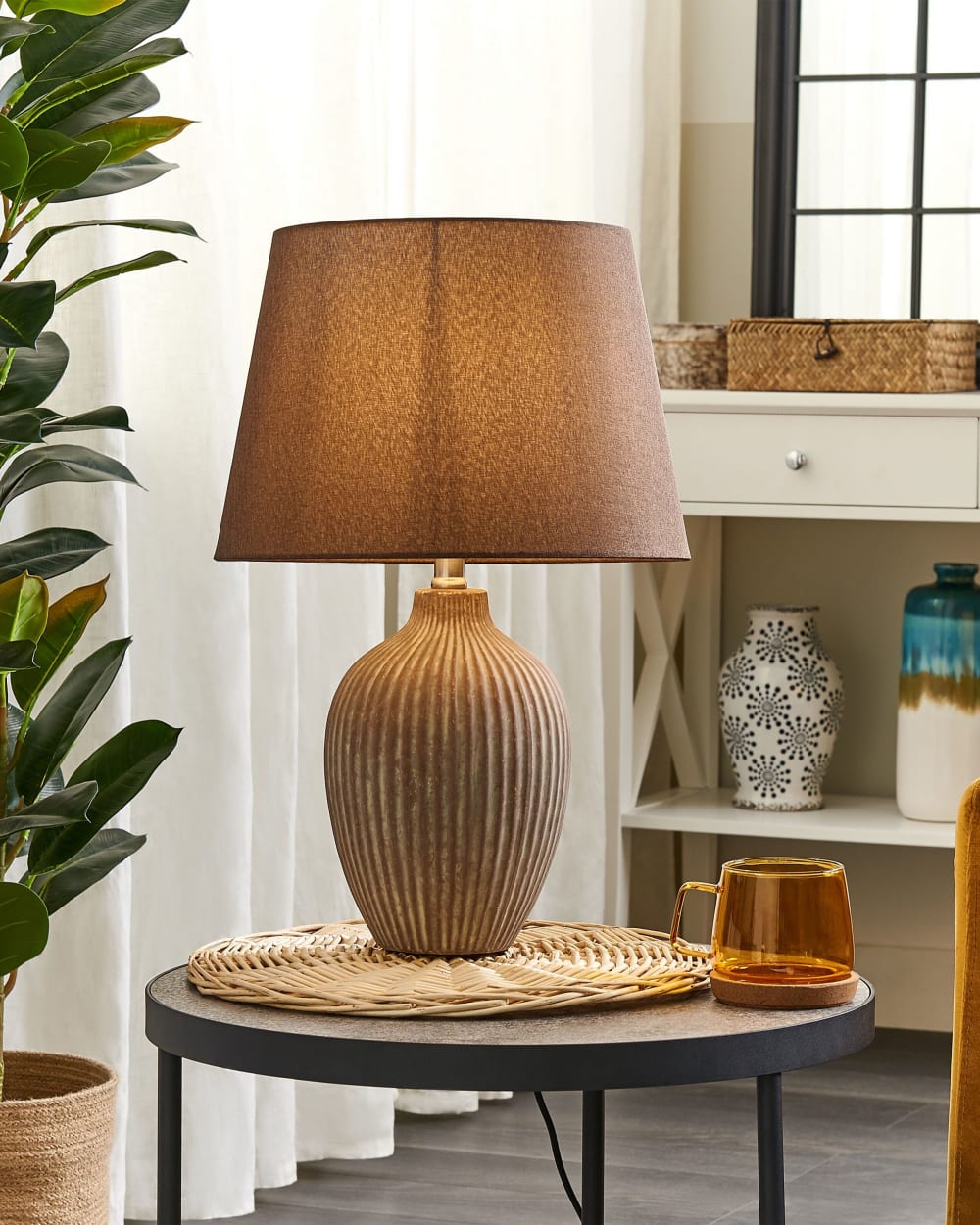 Lampe à poser céramique marron — vue 3