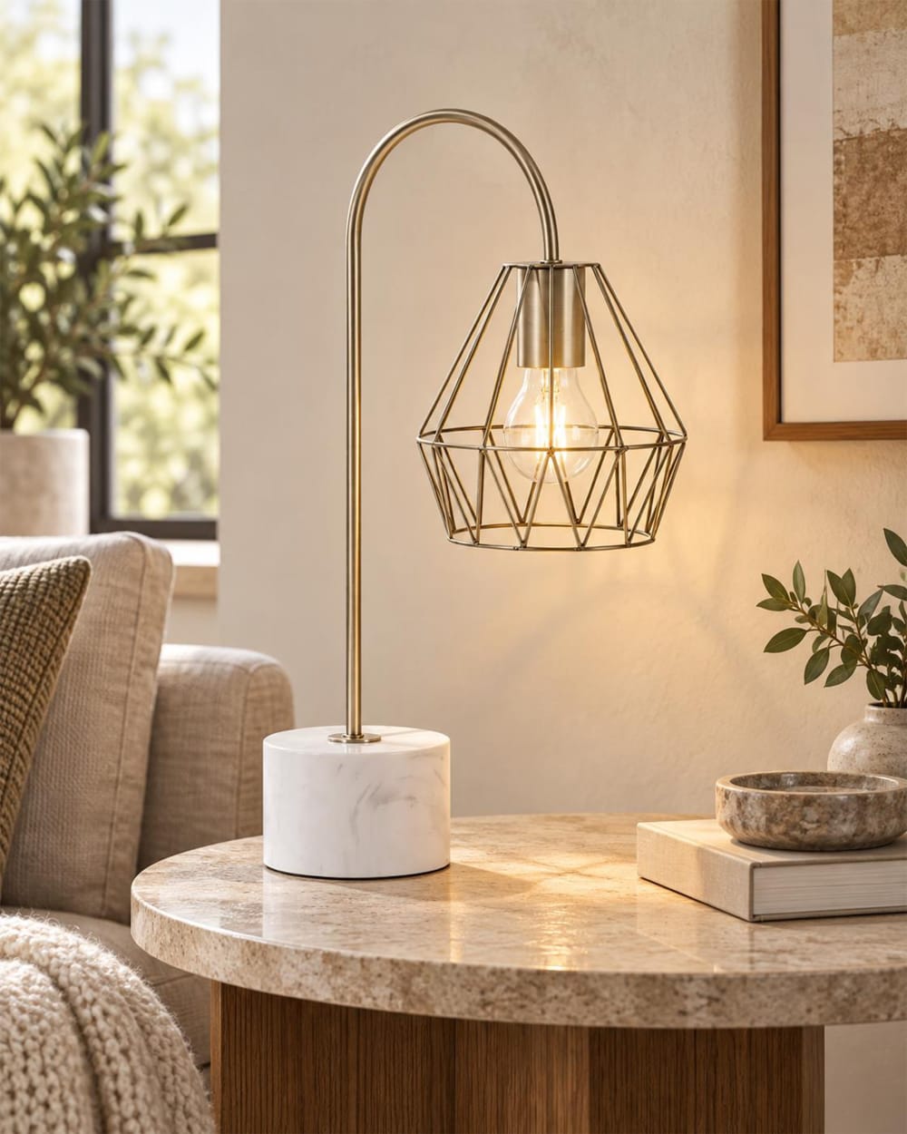 Tischleuchte aus Metall 50cm, messing - Maisons Du Monde