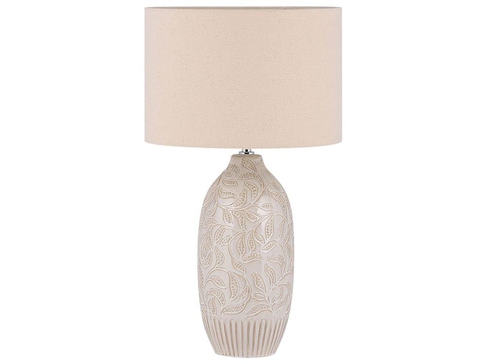 Tischleuchte Aus Keramik 57Cm, Beige