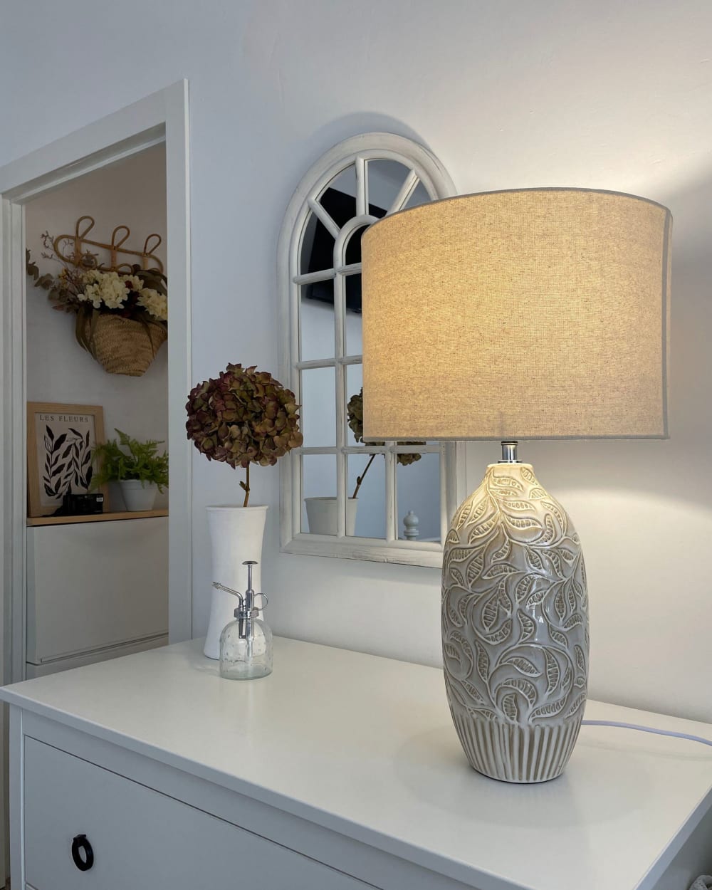 Lampe à poser céramique beige — vue 3