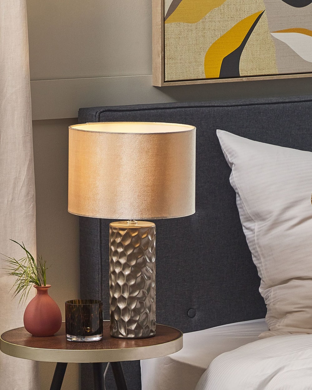 Lampe à poser céramique doré — vue 3