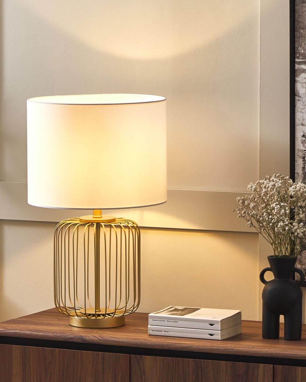 Lampe à poser métal doré — vue 3