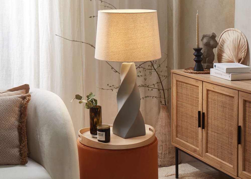 Lampe à poser céramique gris — vue 3