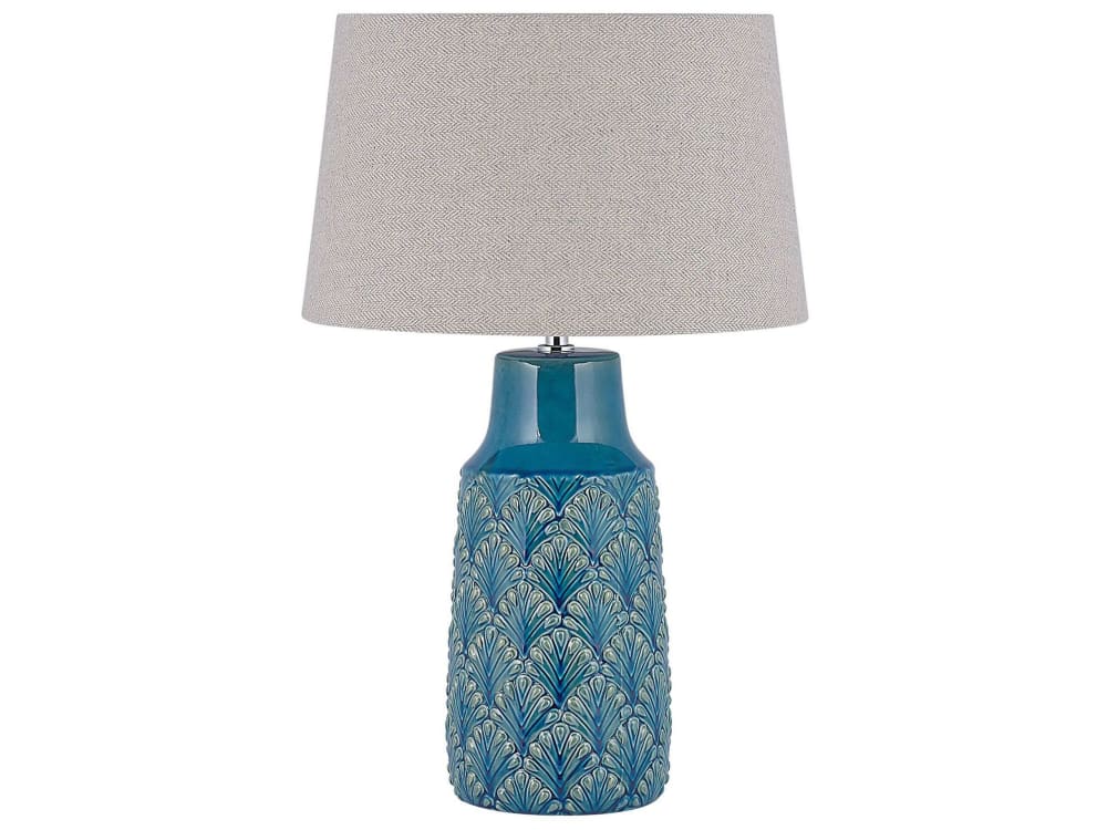 Beliani Tischleuchte aus Keramik 55cm, blau style vintage - Keramik