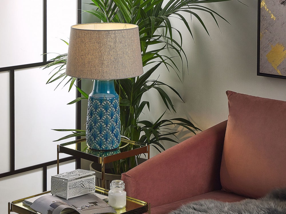 Lampe à poser céramique bleu — vue 3