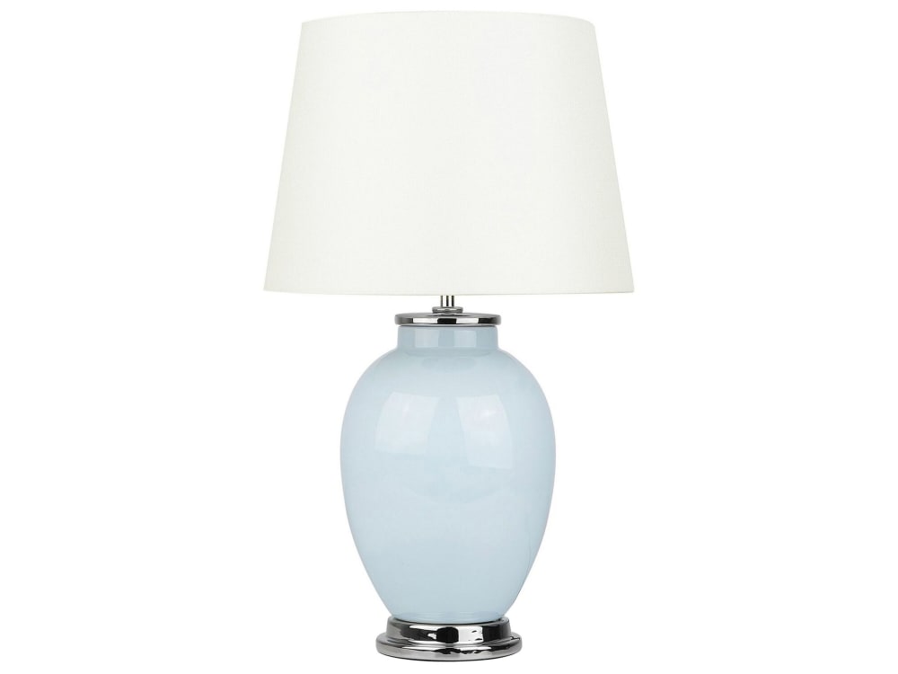 Tischleuchte Aus Stoff 56Cm, Blau