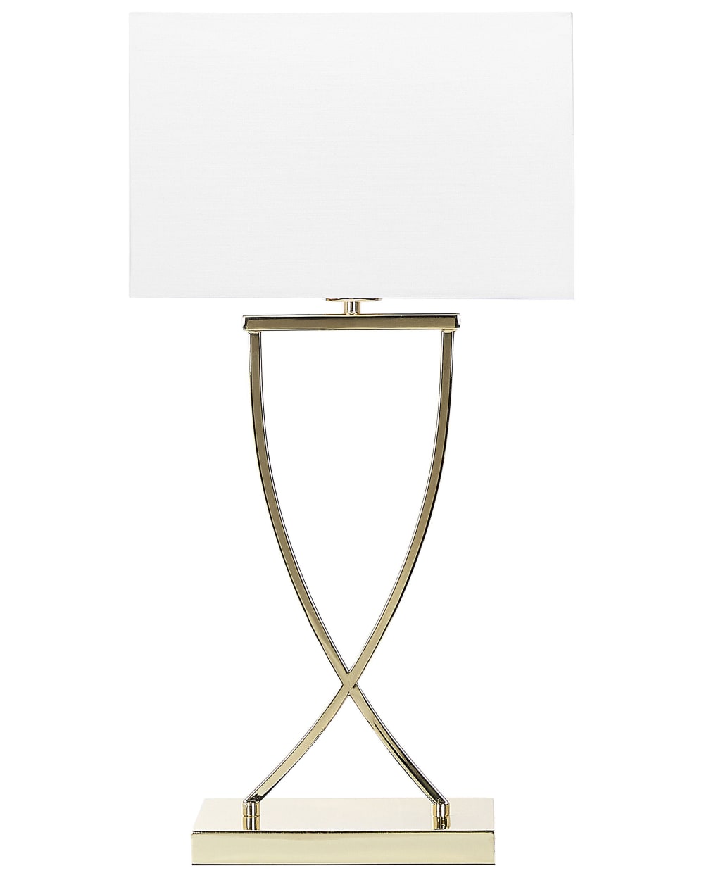 Beliani Tischleuchte aus Metall 62cm, weiß style classic chic - Stahl
