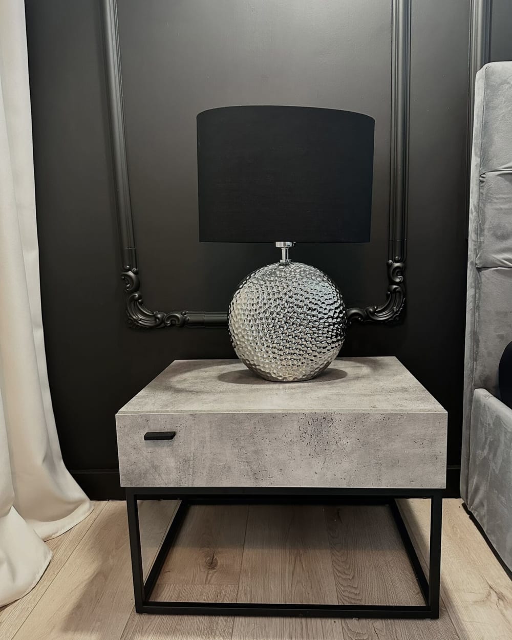 Lampe à poser céramique argenté — vue 3
