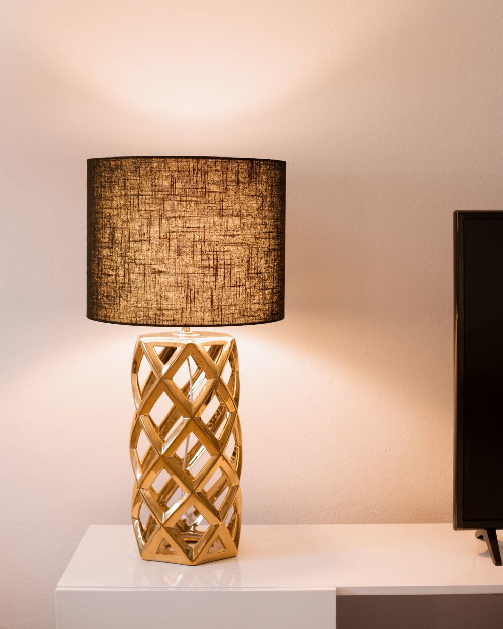 Lampe à poser céramique doré — vue 3