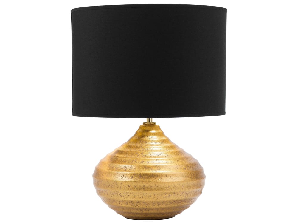 Tischleuchte Aus Stoff 42Cm, Gold