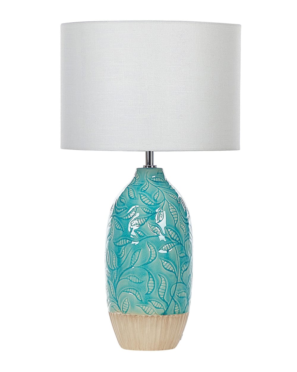 Tischleuchte Aus Keramik 58Cm, Blau