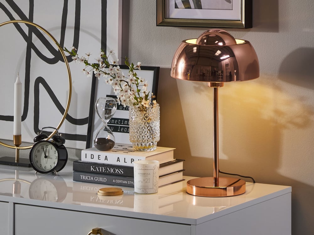 Lampe à poser métal cuivré — vue 3